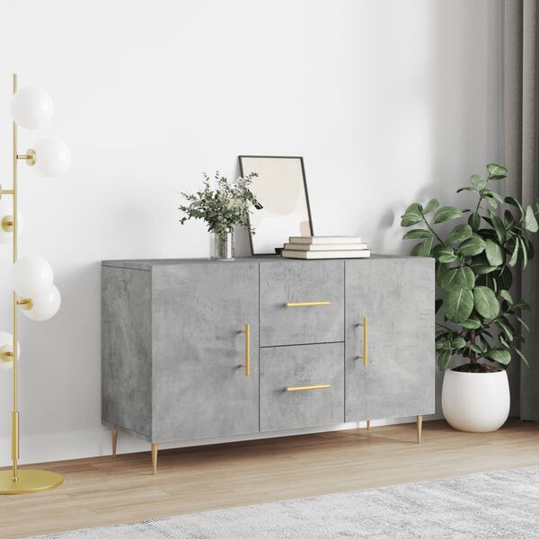 vidaXL Sideboard Concrete Grey 100x36x60 cm Engineered Wood