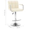 vidaXL Bar Stools 2 pcs Cream Faux Leather