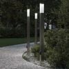 vidaXL Bollard Lights with Outlet 3 pcs 110 cm Stainless Steel IP44