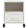 vidaXL Bedside Cabinets 2 pcs White 36x39x43.5 cm Steel