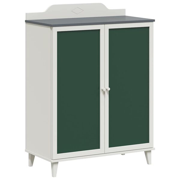 vidaXL Sideboard with Chalkboard Grey and White 80 x 40 x 110 cm