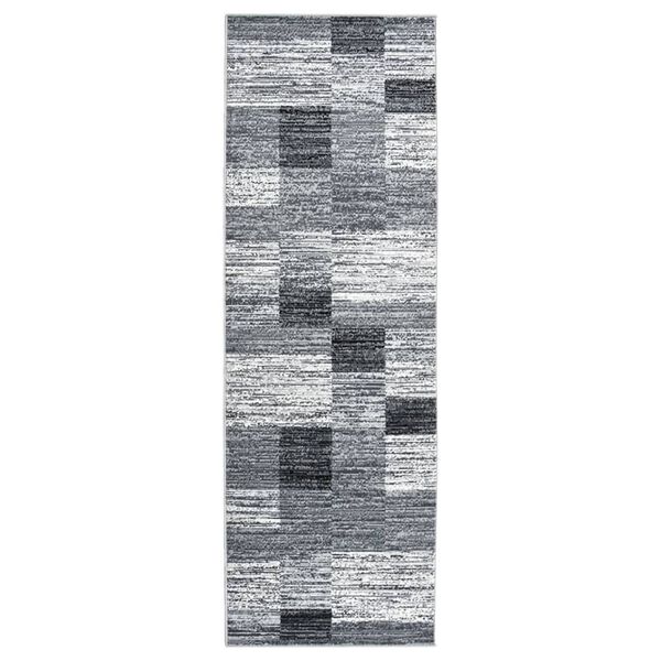 vidaXL Runner Rug BCF Grey 100x300 cm