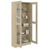 vidaXL Vitrine Cabinet Sonoma Oak 82.5x30.5x185 cm Engineered Wood