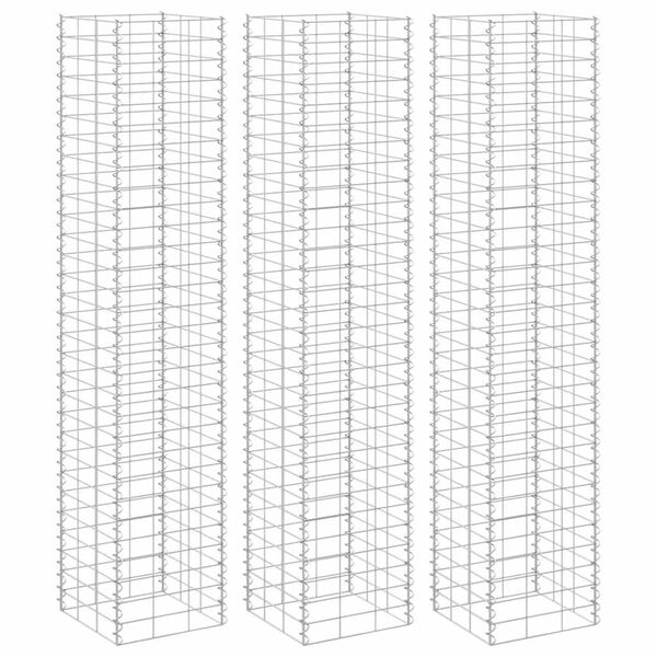 vidaXL Gabion Raised Beds 3 pcs 30x30x150 cm Iron