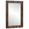 vidaXL Bathroom Mirror Rectangular with Mirror Walnut 50 x 2.5 x 70 cm