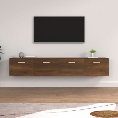 vidaXL Wall Cabinets 2 pcs Brown Oak 100x36.5x35 cm Engineered Wood