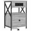 vidaXL Bedside Cabinet with Drawer 2 pcs Grey Sonoma 40 x 31 x 60 cm