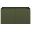 vidaXL Planter Olive Green 80x40x40 cm Cold-rolled Steel