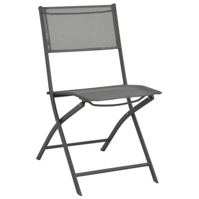 vidaXL Folding Outdoor Chairs 2 pcs Steel and Textilene