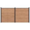 vidaXL Fence Panel 2 pcs WPC and Aluminium Brown