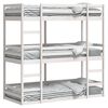 vidaXL Triple Bunk Bed without Mattress White 75x190 cm Small Single Solid Wood Pine
