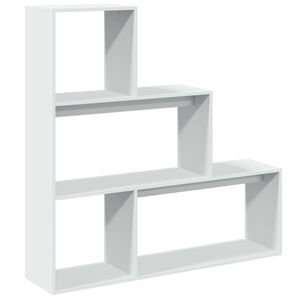 vidaXL Room Divider Bookcase 3-Tier White 123x29x123 cm Engineered Wood