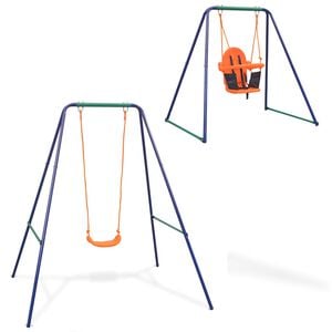 vidaXL Children Swing Seat | Blue | Steel | Standard | Ergonomic | Outdoor Swing