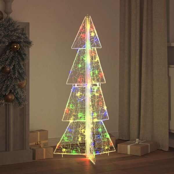 vidaXL Christmas Tree with 100 LEDs Multicolour 120 cm Acrylic