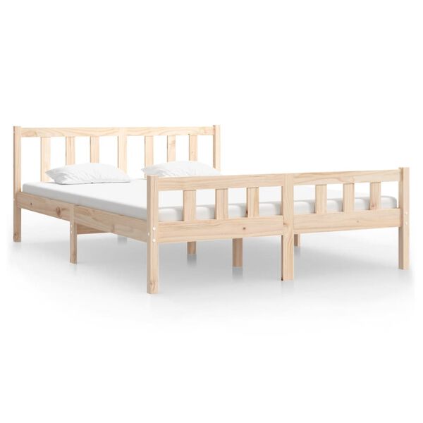 vidaXL Bed Frame without Mattress Solid Wood Small Double