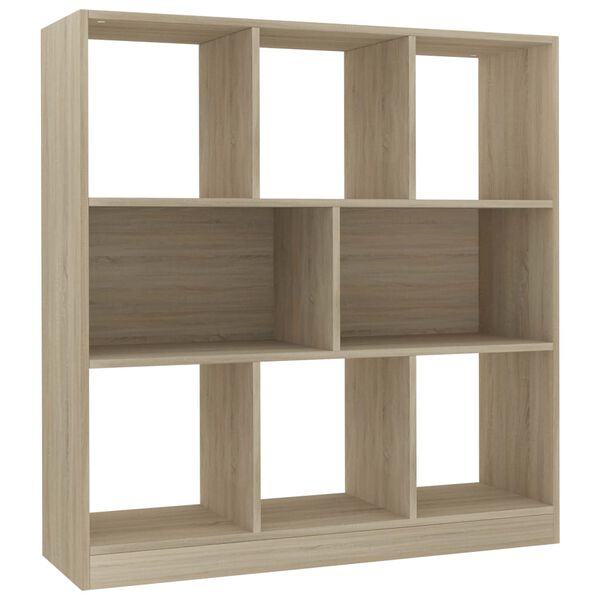 vidaXL Book Cabinet Sonoma Oak 97.5x29.5x100 cm Engineered Wood