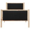 vidaXL Bed Frame with Headboard Black 90 x 190 cm Fabric
