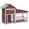 vidaXL Dog Kennel Mocha 143x60.5x109 cm Solid Wood Pine