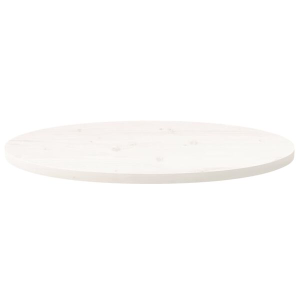 vidaXL Table Top White 80x40x2.5 cm Solid Wood Pine Oval