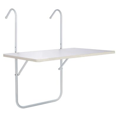 HI Balcony Folding Table White 60x40x1.2cm