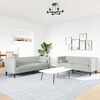 vidaXL Sofa Set Light grey Velvet