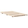 vidaXL Floor Bed Frame Brown 90 x 190 cm Solid pine wood