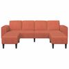 vidaXL Fabric Sofa with Cushion Red Orange 208 cm Corduroy fabric