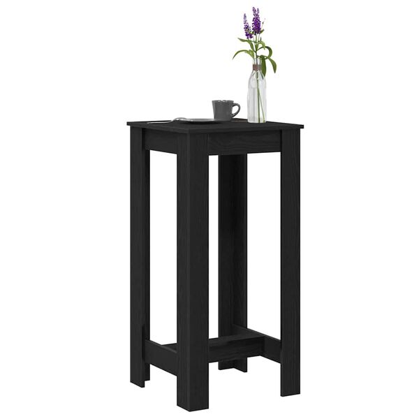vidaXL Bar Table Black Oak 51 x 50 x 103.5 cm Engineered Wood