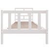 vidaXL Bed Frame without Mattress White Solid Wood 90x200 cm (810068+814175)