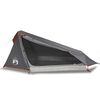 vidaXL Camping Tent Tunnel 1-Person Grey and Orange Waterproof