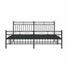 vidaXL Metal Bed Frame without Mattress with Footboard Black 183x213cm