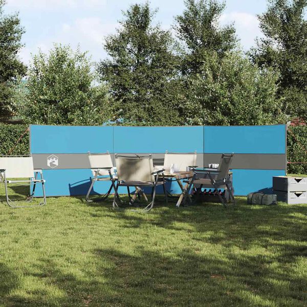 vidaXL Camping Windbreak Blue 490x123 cm Waterproof