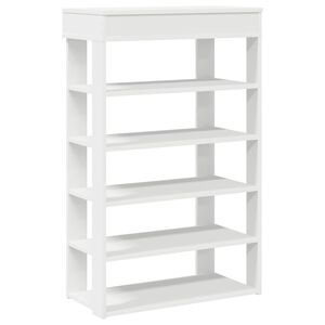vidaXL Shoe Rack White 60x30x98 cm Engineered Wood