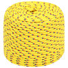 vidaXL Multipurpose Utility Rope 8 mm 250 m Yellow PP 420 kg Max Load
