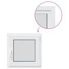 Basement Window Manual RISOR White 60 x 60 cm PVC and Glass