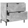 vidaXL Bedside Table Concrete grey 63.5 x 36 x 61 cm Engineered wood