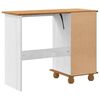 vidaXL Writing Desk ASKIM White 95 x 40 x 75 cm Solid Pine Wood
