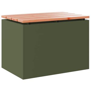 vidaXL Garden Bench Olive green 60 x 40 x 43 cm Steel
