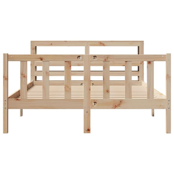 vidaXL Bed Frame without Mattress 140x200 cm Solid Wood Pine
