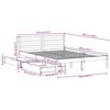 vidaXL Bed Frame without Mattress 150x200 cm King Size Solid Wood Pine