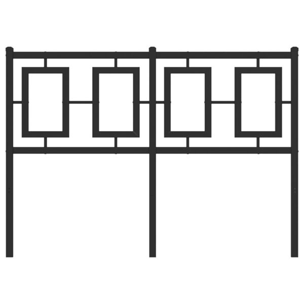 vidaXL Metal Replace Headboard Black 120 cm