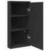 vidaXL Corner Bathroom Mirror Cabinet Black 30x24x60 cm
