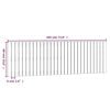 vidaXL Wall Headboard Grey 185x3x60 cm Solid Wood Pine