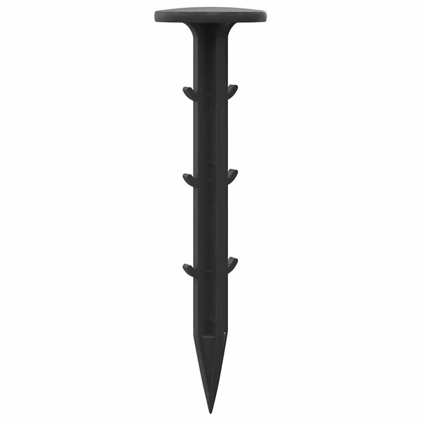 vidaXL Ground Pegs 500 pcs Black &Oslash;3 x 11 cm Plastic