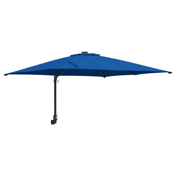 vidaXL Garden Parasol Blue and Black 248.5 x 247.5 x 160 cm