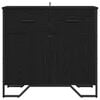 vidaXL Sideboard with Drawer Black Oak 79.5 x 35.5 x 74.5 cm