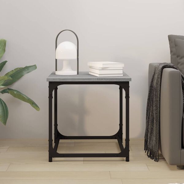 vidaXL Side Table Grey Sonoma 40x40x40 cm Engineered Wood