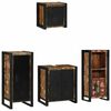 vidaXL Bathroom Furniture Set with Shelf 4 pcs Brown Solid Mango Wood