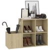 vidaXL Hall Shoe Cabinet Sonoma Oak 105x35.5x70 cm Engineered Wood