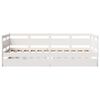 vidaXL Daybed with Drawers without Mattress White 90x190 cm Single Solid Wood